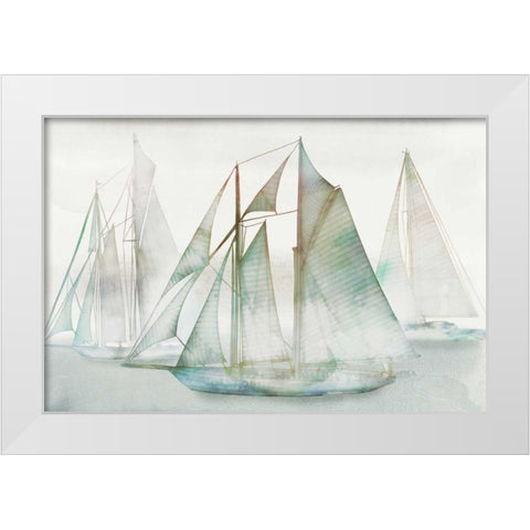 Glide I White Modern Wood Framed Art Print by Selkirk, Edward