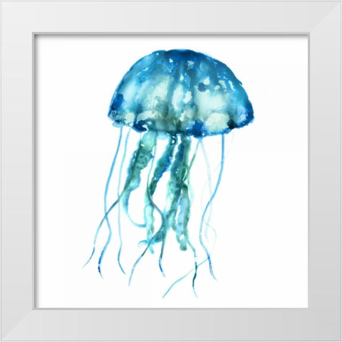 Jellyfish White Modern Wood Framed Art Print by Selkirk, Edward