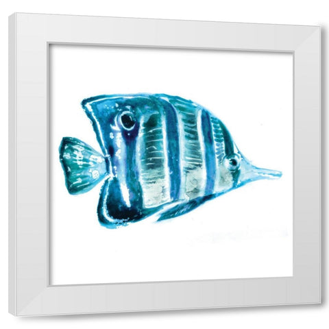 Fish III White Modern Wood Framed Art Print by Selkirk, Edward