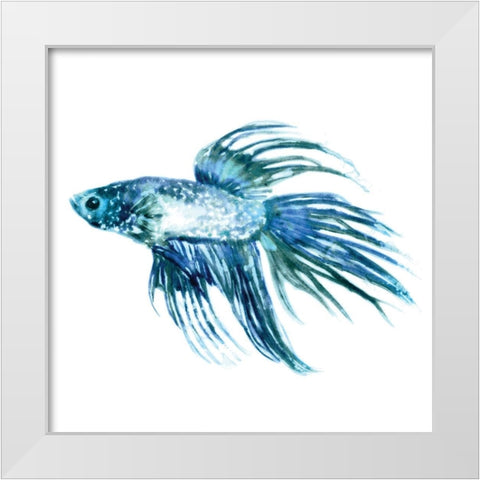 Fish III White Modern Wood Framed Art Print by Selkirk, Edward
