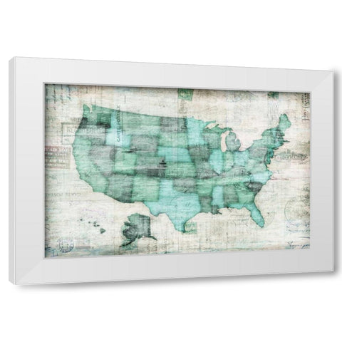 USA White Modern Wood Framed Art Print by Selkirk, Edward