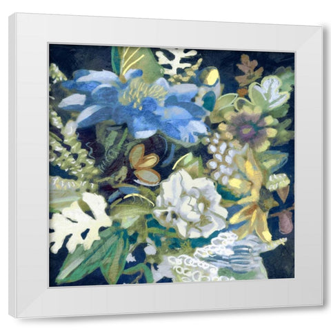 Bouquet II White Modern Wood Framed Art Print by Selkirk, Edward