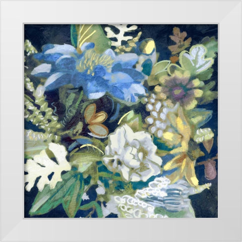Bouquet II White Modern Wood Framed Art Print by Selkirk, Edward