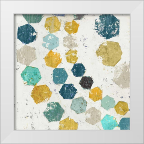 Hexagon I White Modern Wood Framed Art Print by Selkirk, Edward