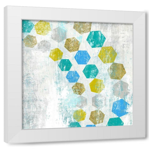 Hexagon IV White Modern Wood Framed Art Print by Selkirk, Edward