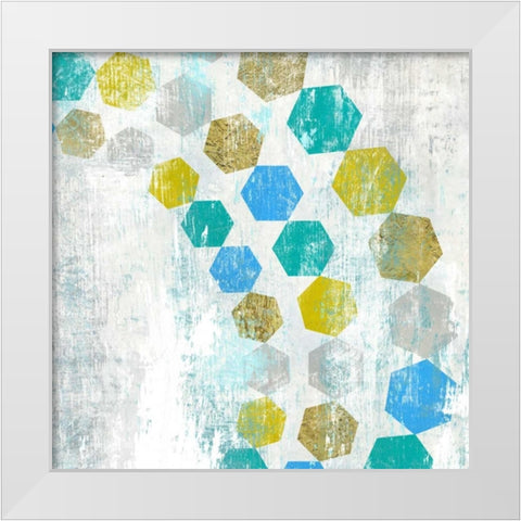 Hexagon IV White Modern Wood Framed Art Print by Selkirk, Edward