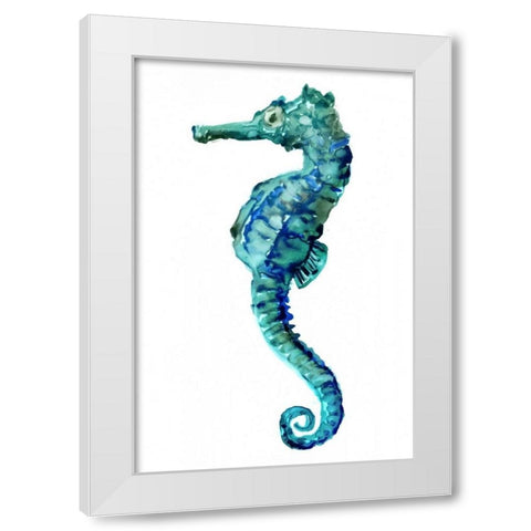 Sea Horse White Modern Wood Framed Art Print by Selkirk, Edward