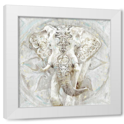 Ivory Elephant I White Modern Wood Framed Art Print by Selkirk, Edward