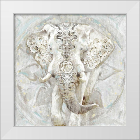 Ivory Elephant I White Modern Wood Framed Art Print by Selkirk, Edward