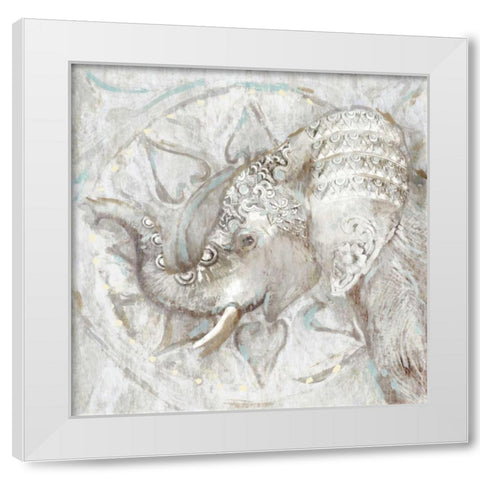 Ivory Elephant II White Modern Wood Framed Art Print by Selkirk, Edward