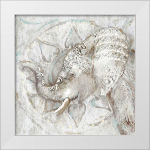Ivory Elephant II White Modern Wood Framed Art Print by Selkirk, Edward