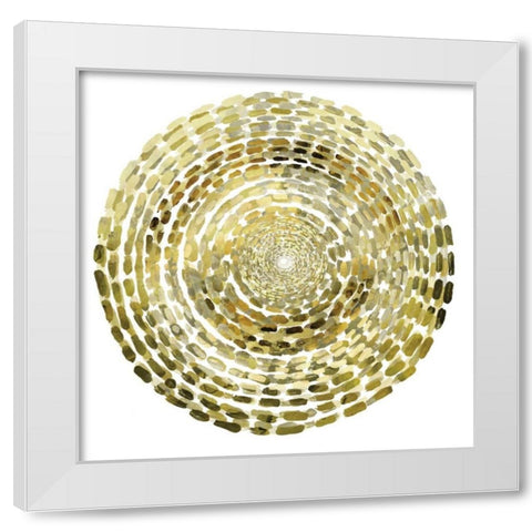 Gold Motif I White Modern Wood Framed Art Print by Selkirk, Edward
