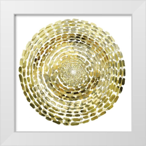 Gold Motif I White Modern Wood Framed Art Print by Selkirk, Edward