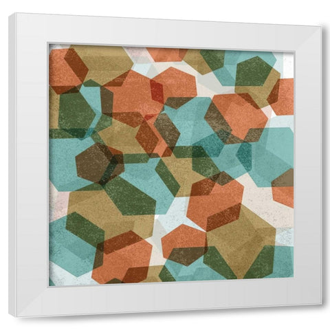 Hexagon Composition I White Modern Wood Framed Art Print by Selkirk, Edward