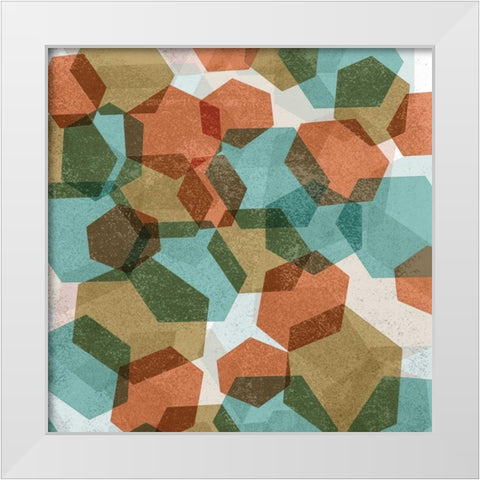 Hexagon Composition I White Modern Wood Framed Art Print by Selkirk, Edward