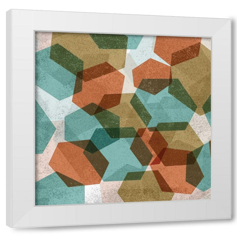 Hexagon Composition II White Modern Wood Framed Art Print by Selkirk, Edward