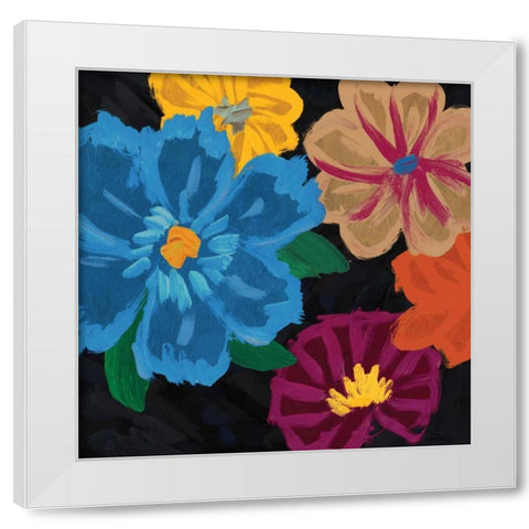 Budding Flowers II White Modern Wood Framed Art Print by Selkirk, Edward