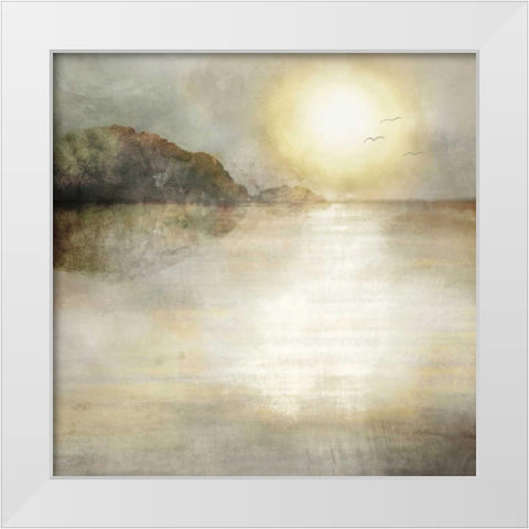 Misty Sea White Modern Wood Framed Art Print by Selkirk, Edward