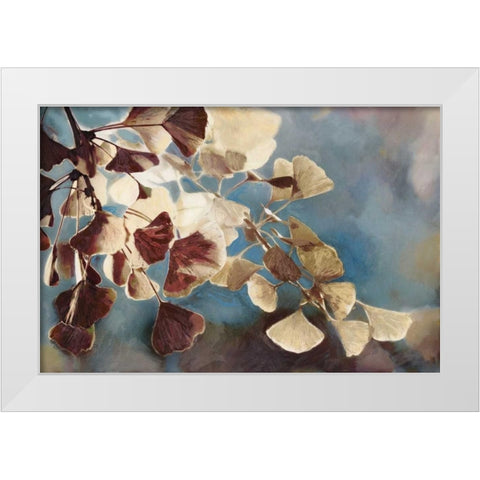 Maroon Blossom White Modern Wood Framed Art Print by Selkirk, Edward