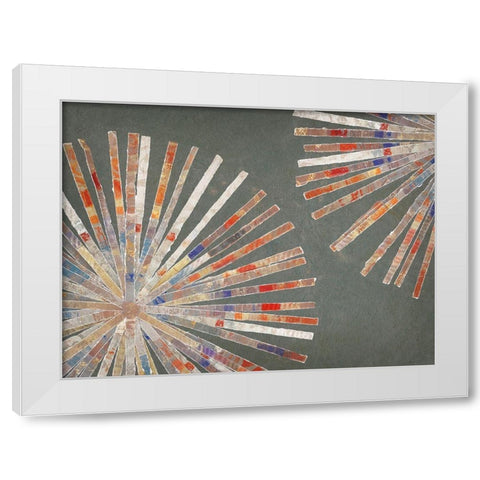 Disk II Warm Version White Modern Wood Framed Art Print by Selkirk, Edward