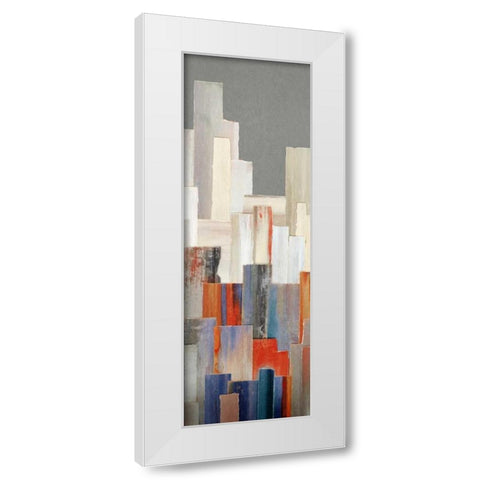 Hilltop Cityscape II White Modern Wood Framed Art Print by Selkirk, Edward