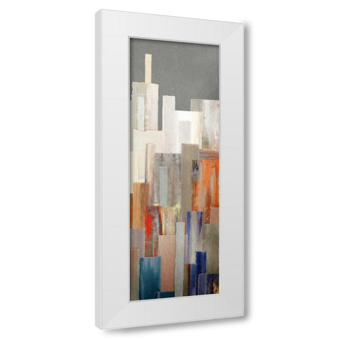 Hilltop Cityscape III White Modern Wood Framed Art Print by Selkirk, Edward
