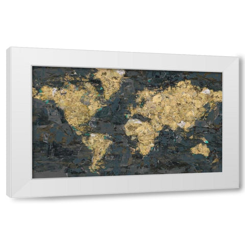 Golden Globe White Modern Wood Framed Art Print by Selkirk, Edward