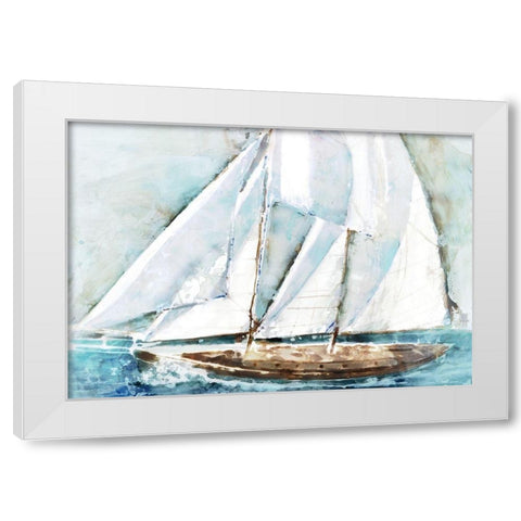Big Bad Sailboat White Modern Wood Framed Art Print by Selkirk, Edward