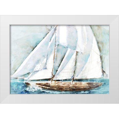 Big Bad Sailboat White Modern Wood Framed Art Print by Selkirk, Edward