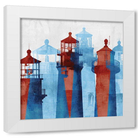 Lighthouse I  White Modern Wood Framed Art Print by Selkirk, Edward