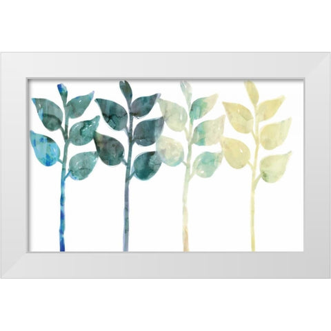Queued White Modern Wood Framed Art Print by Selkirk, Edward
