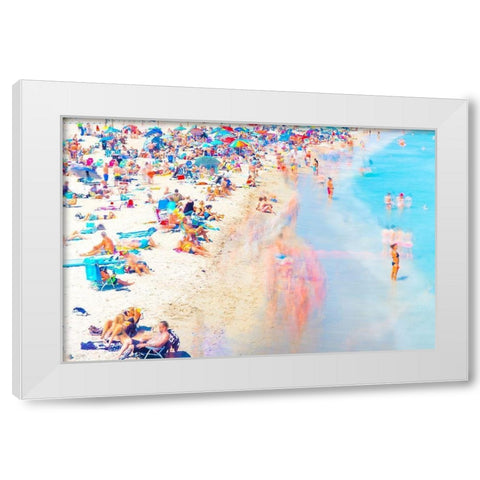 Beach II White Modern Wood Framed Art Print by Stahl, David