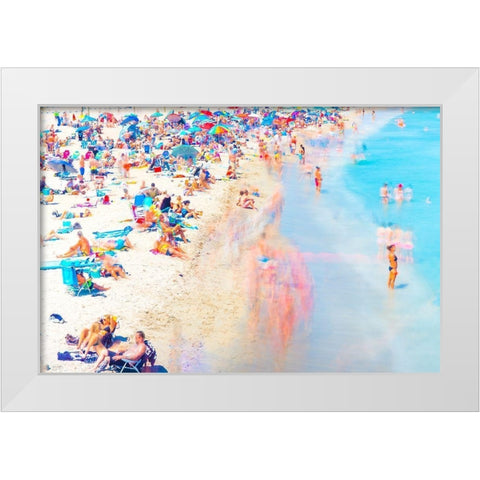 Beach II White Modern Wood Framed Art Print by Stahl, David