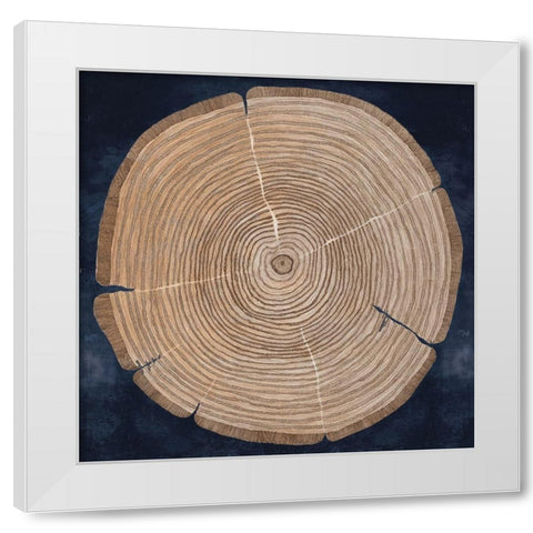 Tree Lines White Modern Wood Framed Art Print by Pellisier, Sandrine