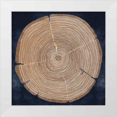 Tree Lines White Modern Wood Framed Art Print by Pellisier, Sandrine