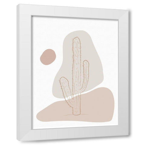 Saharouette White Modern Wood Framed Art Print by Sabrina