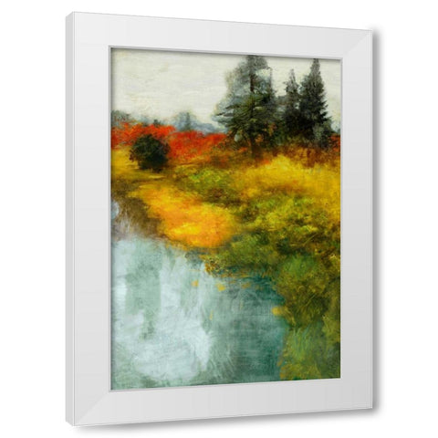 Bronze Horizon II White Modern Wood Framed Art Print by Theodosiu, Matina