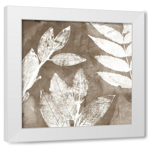 Petal Imprint II Neutral Version White Modern Wood Framed Art Print by Theodosiou, Matina