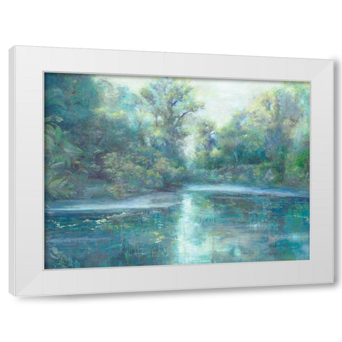 By the Marsh White Modern Wood Framed Art Print by Theodosiou, Matina