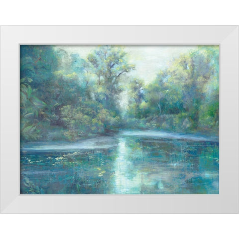 By the Marsh White Modern Wood Framed Art Print by Theodosiou, Matina