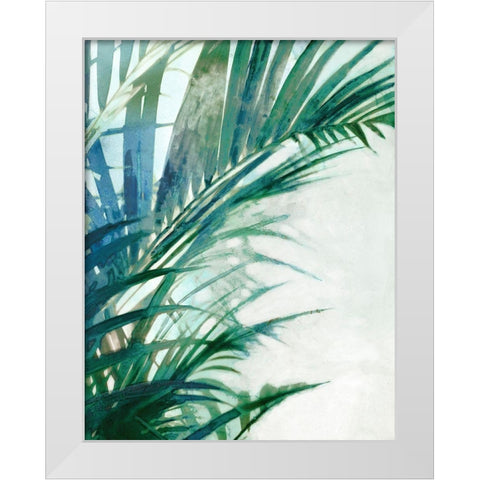 Lush Tropical  White Modern Wood Framed Art Print by Theodosiou, Matina