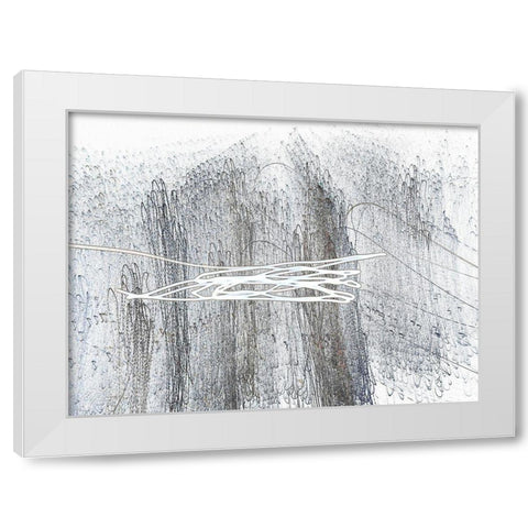 String Play  White Modern Wood Framed Art Print by Trimmel, Petra