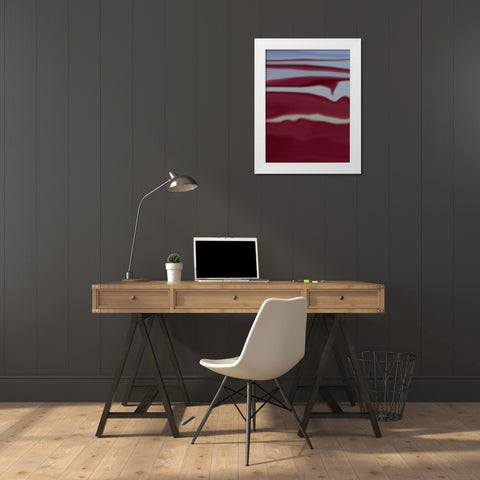 Sandstorm White Modern Wood Framed Art Print by Petra Trimmel