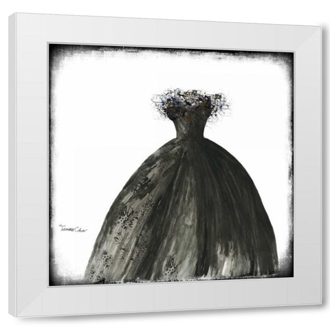 Black Dress I White Modern Wood Framed Art Print by Cohen, Tamara