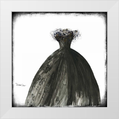 Black Dress I White Modern Wood Framed Art Print by Cohen, Tamara