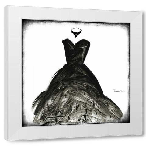 Black Dress II White Modern Wood Framed Art Print by Cohen, Tamara