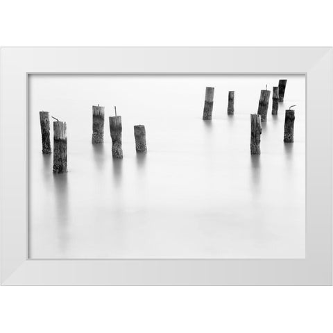 Calm II White Modern Wood Framed Art Print by Tennant, Chris
