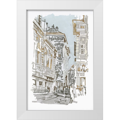 Via del Corso White Modern Wood Framed Art Print by Stellar Design Studio