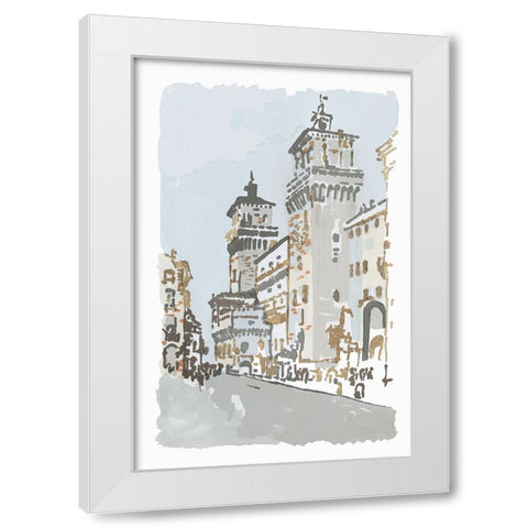 Via Roma White Modern Wood Framed Art Print by Stellar Design Studio