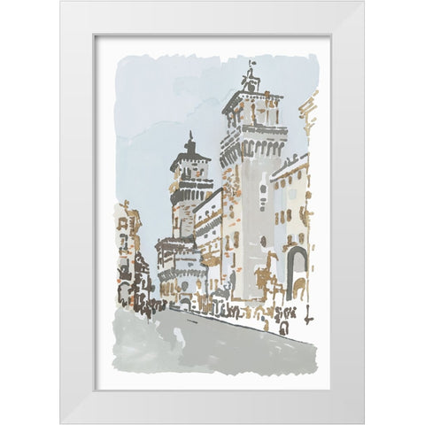 Via Roma White Modern Wood Framed Art Print by Stellar Design Studio